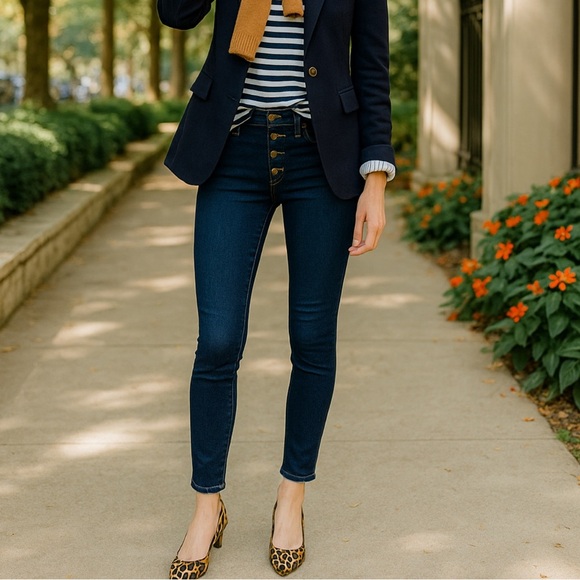 J Crew Button Fly High Rise Skinny Jeans Excellent Size 29 - Picture 9 of 9